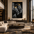 Taçlı Aslan Çifti Cam Tablo – Cam Tablo