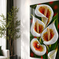 Beyaz Calla Lily Cam Tablo – Cam Tablo