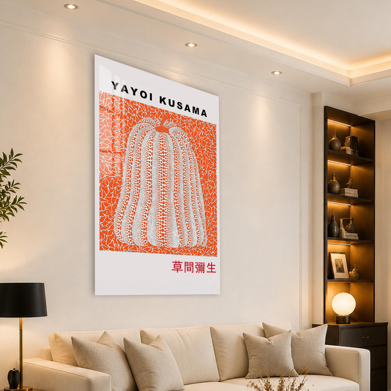 Turuncu Çizgili Dev Kabak Cam Tablo – Cam Tablo