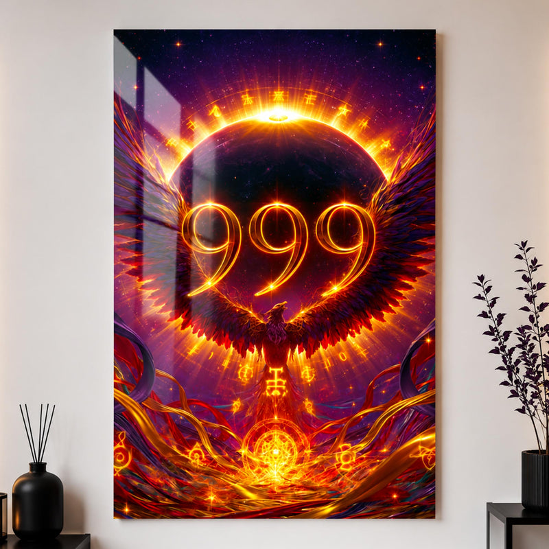Ateş Halkasında 999 Cam Tablo – Cam Tablo