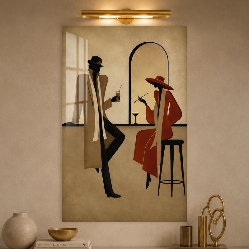 Art Deco Barda Zarif Çift Cam Tablo – Cam Tablo