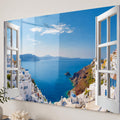 Santorini Mavi Kubbeler Cam Tablo – Cam Tablo