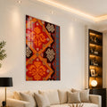Kızıl Kilim Deseni Cam Tablo – Cam Tablo