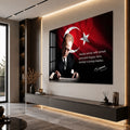 Masada Yazan Atatürk Cam Tablo