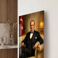 Koltukta Atatürk Cam Tablo