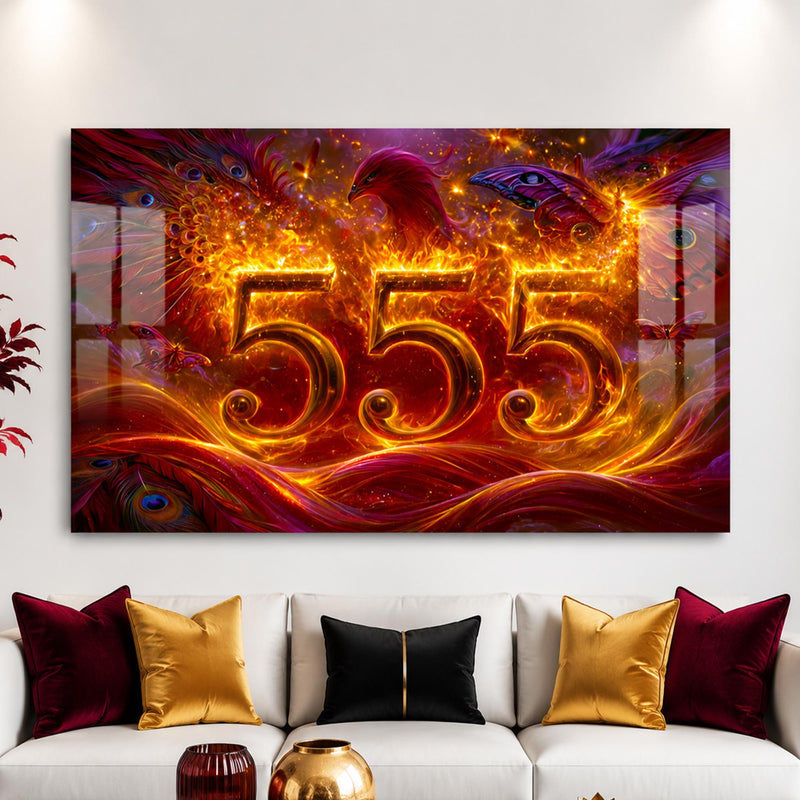 Ateş Kuşlarıyla 555 Cam Tablo – Cam Tablo