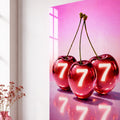 Kristal Kirazlarda 777 Şansı Cam Tablo – Cam Tablo