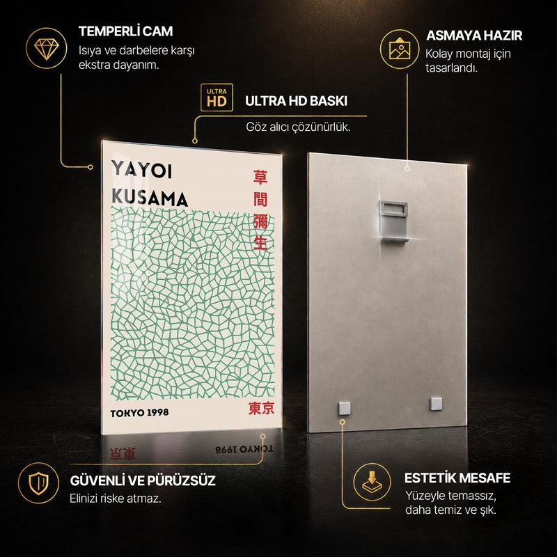 Yeşil Sonsuz Ağlar Cam Tablo – Cam Tablo