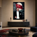 Ay Işığında Atatürk Cam Tablo