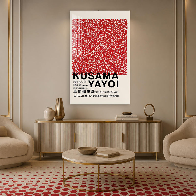 Kırmızı Sonsuz Noktalar Cam Tablo – Cam Tablo