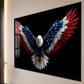 Amerikan Bayraklı Kartal Cam Tablo – Cam Tablo