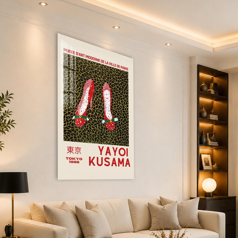 Kırmızı Puantiyeli Masal Ayakkabıları Cam Tablo – Cam Tablo