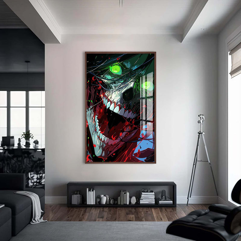 Rage Titan Cam tablo – Ceviz Çerçeveli Cam Tablo