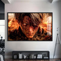 Fireborn Soldier Cam tablo – Siyah Çerçeveli Cam Tablo