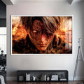 Fireborn Soldier Cam tablo – Beyaz Çerçeveli Cam Tablo