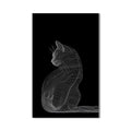 Çizgisel Kedi Cam Tablo – Cam Tablo