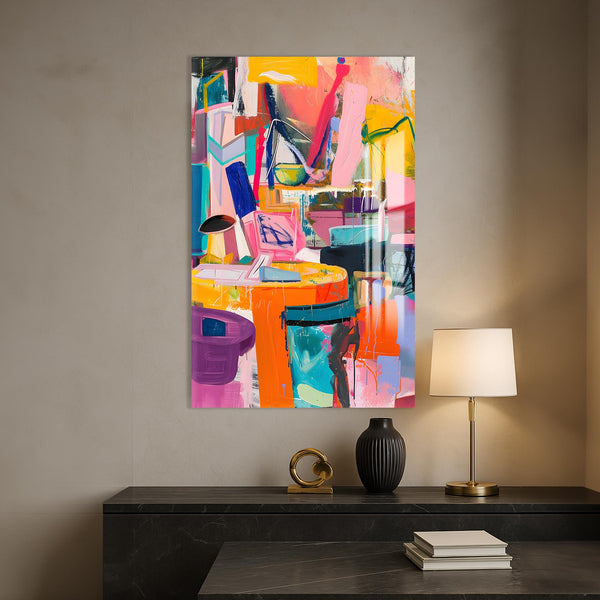 Modern Vuruşlar Cam Tablo