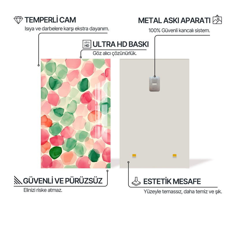 Pastel Damlalar Cam Tablo – Cam Tablo