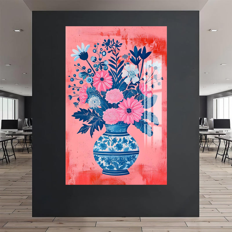Pembe Zarafet Cam Tablo – Cam Tablo