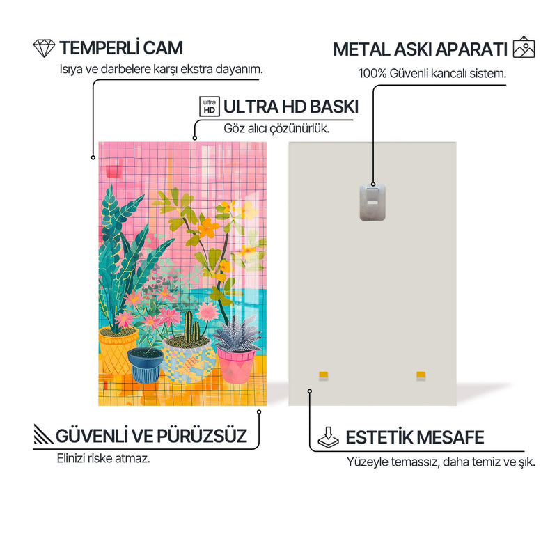 Tropik Balkon Cam Tablo – Cam Tablo