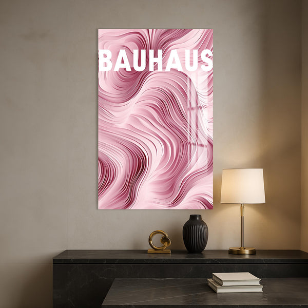 Pembe Harmoni Cam Tablo