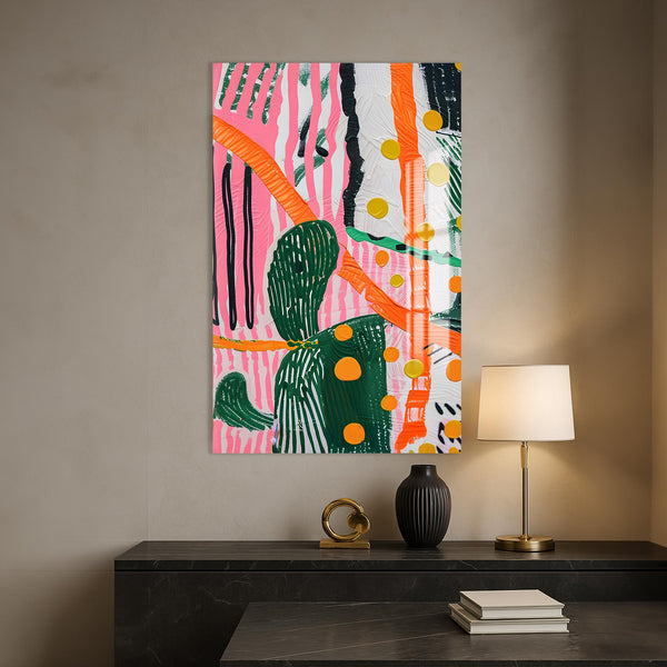 Renk Patlaması Cam Tablo