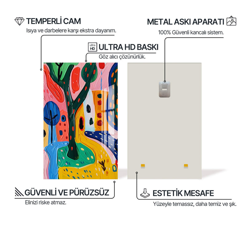 Neşeli Ağaçlar Cam Tablo – Cam Tablo