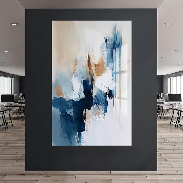 Mavinin Kaçışı Cam Tablo