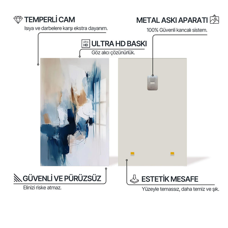 Mavinin Kaçışı Cam Tablo – Cam Tablo