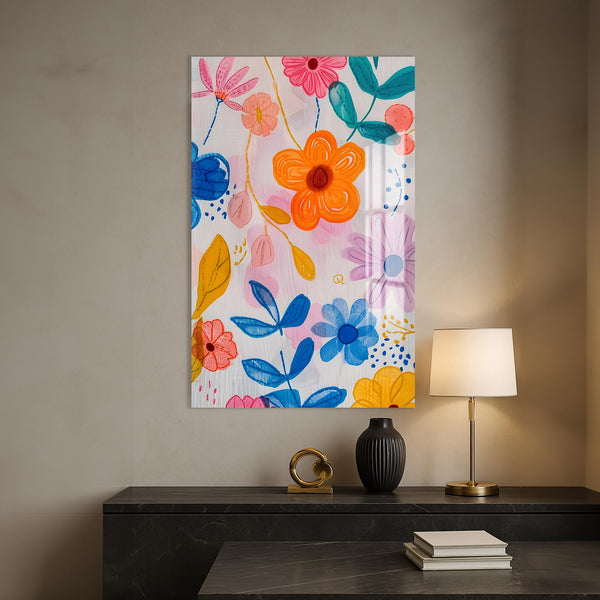 Baharın Renkleri Cam Tablo