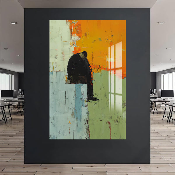 Gürültülü Sessizlik Cam Tablo