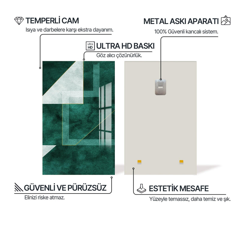 Yeşilin Kıvrımları Cam Tablo – Cam Tablo