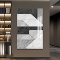 Geometrik Gri2 Cam Tablo – Cam Tablo