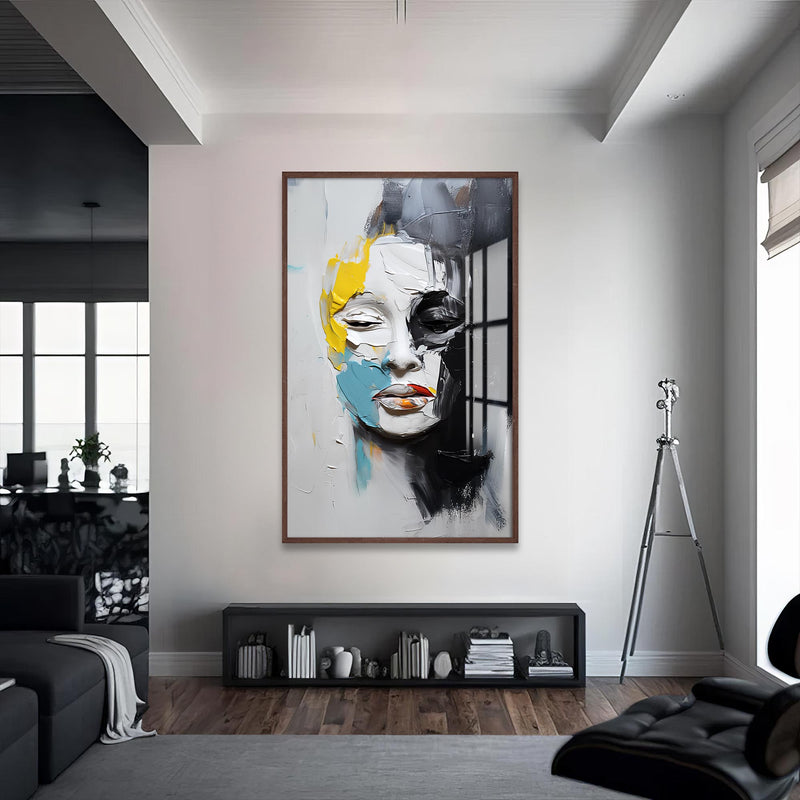 Beyin Fırtınası Cam Tablo – Ceviz Çerçeveli Cam Tablo