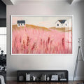 Pastel Meadow Cam Tablo – Beyaz Çerçeveli Cam Tablo