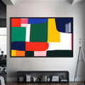 Color Blocks Cam Tablo – Siyah Çerçeveli Cam Tablo
