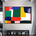 Color Blocks Cam Tablo – Ceviz Çerçeveli Cam Tablo