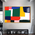 Color Blocks Cam Tablo – Altın Çerçeveli Cam Tablo