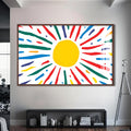 Sunny Day Cam Tablo – Ceviz Çerçeveli Cam Tablo