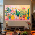 Çiçekli Balkon Cam Tablo – Cam Tablo
