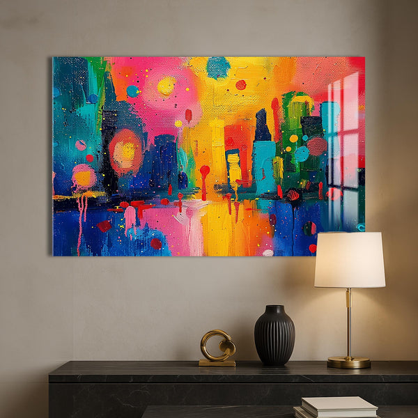 Şehir Rüyası Cam Tablo