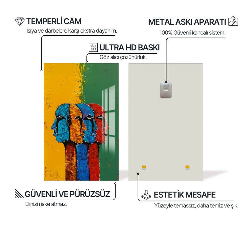 Yüz Hatları Cam Tablo – Cam Tablo