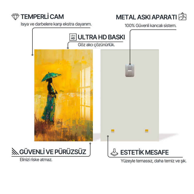 Bozkırda Yalnız Cam Tablo – Cam Tablo