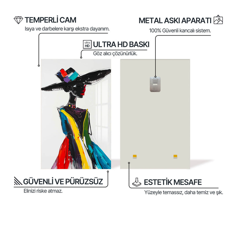 Kadın Silueti Cam Tablo – Cam Tablo