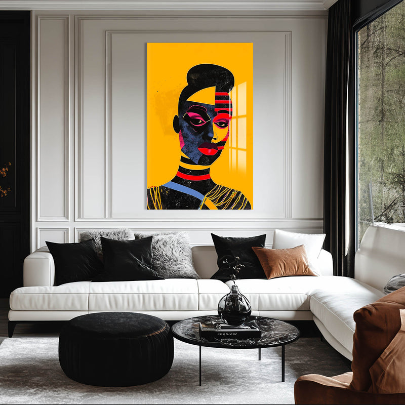 Kadın Profil Cam Tablo – Cam Tablo