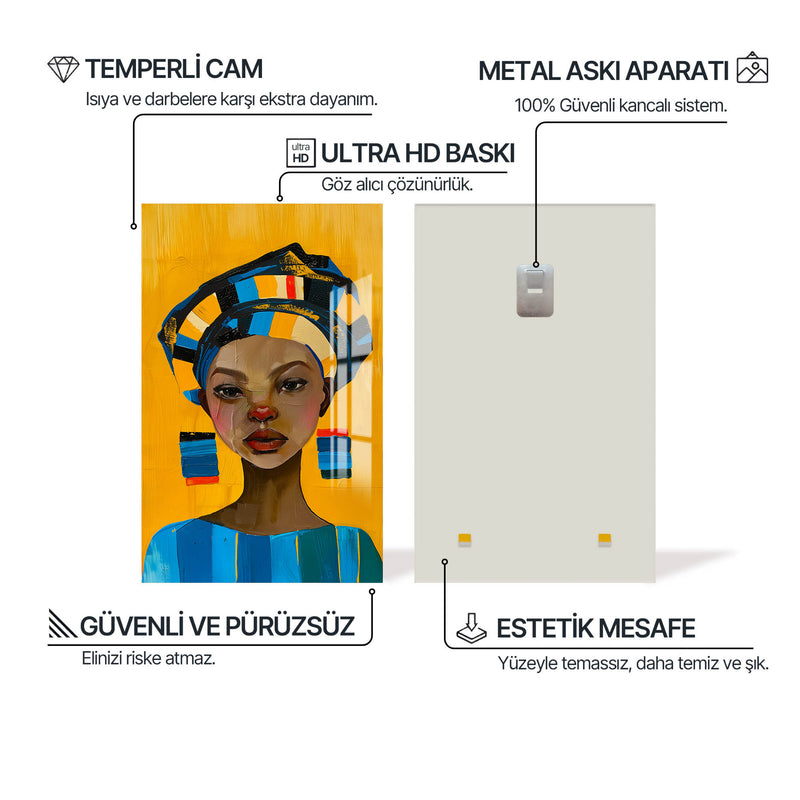 Kadın Siluet Cam Tablo – Cam Tablo