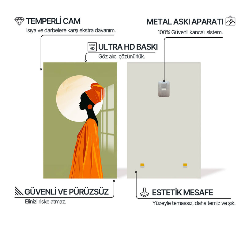 Kadın ve Doğa Cam Tablo – Cam Tablo
