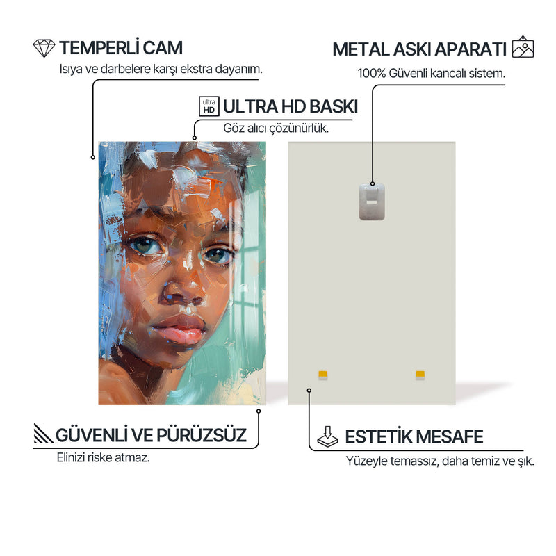 Kadın ve Gölge Cam Tablo – Cam Tablo