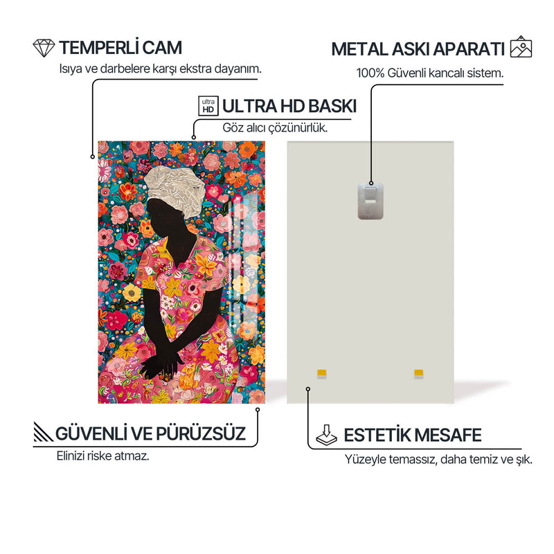 Kadın ve Doğa Cam Tablo – Cam Tablo