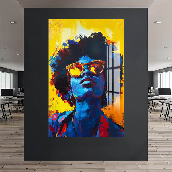 Kadın ve Sanat Cam Tablo